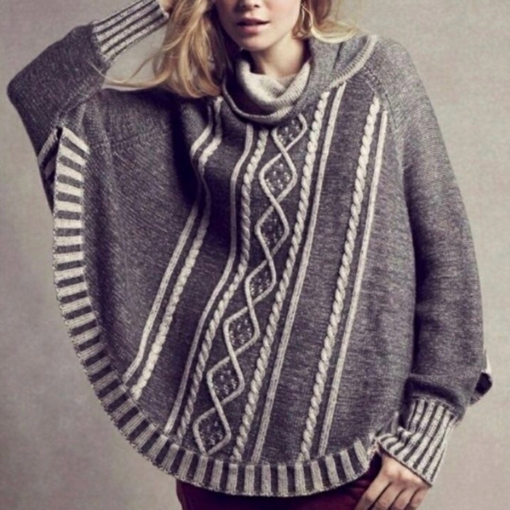 Anthropologie Yoon Delphine Poncho Sweater